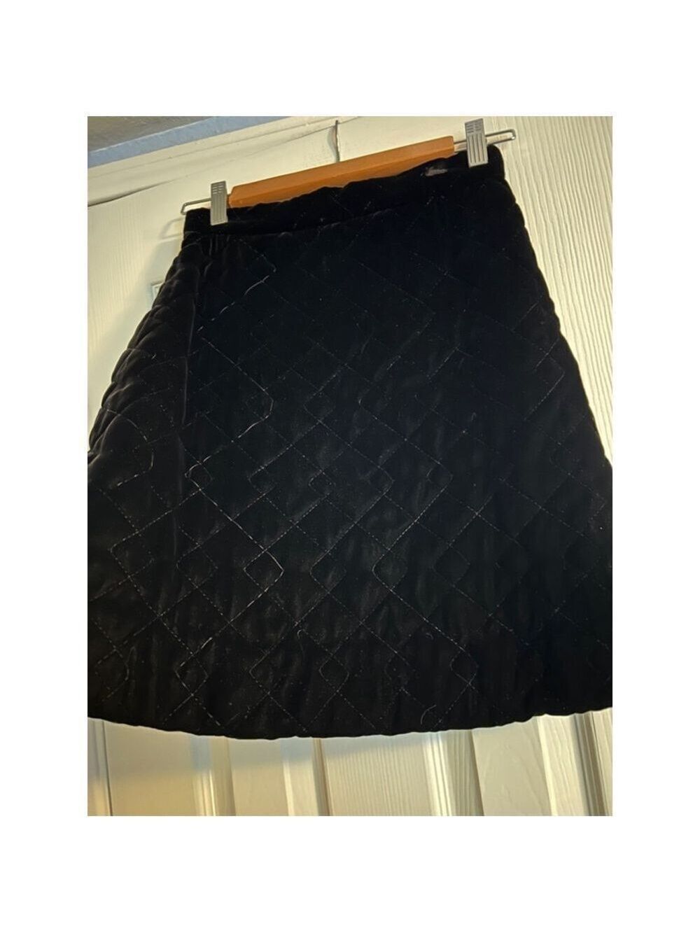 Velvet Mini Skirt Size S Black
